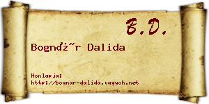 Bognár Dalida névjegykártya